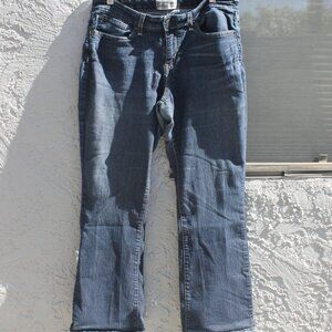 LEVI'S DENIM JEANS WOMAN SIZE 16 M MEDIUM BLUE MODERN BOOT CUT CUT 5 POCKET
